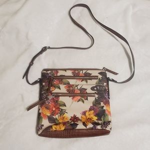 Over-the-shoulder floral purse